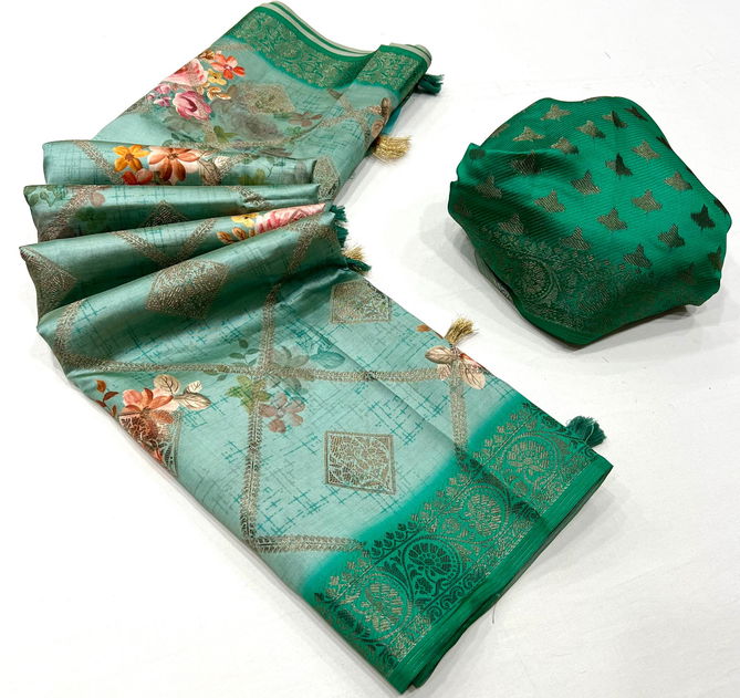 SRC Soft Bambu Weaving Digital Printed Sarees Suppliers In India
